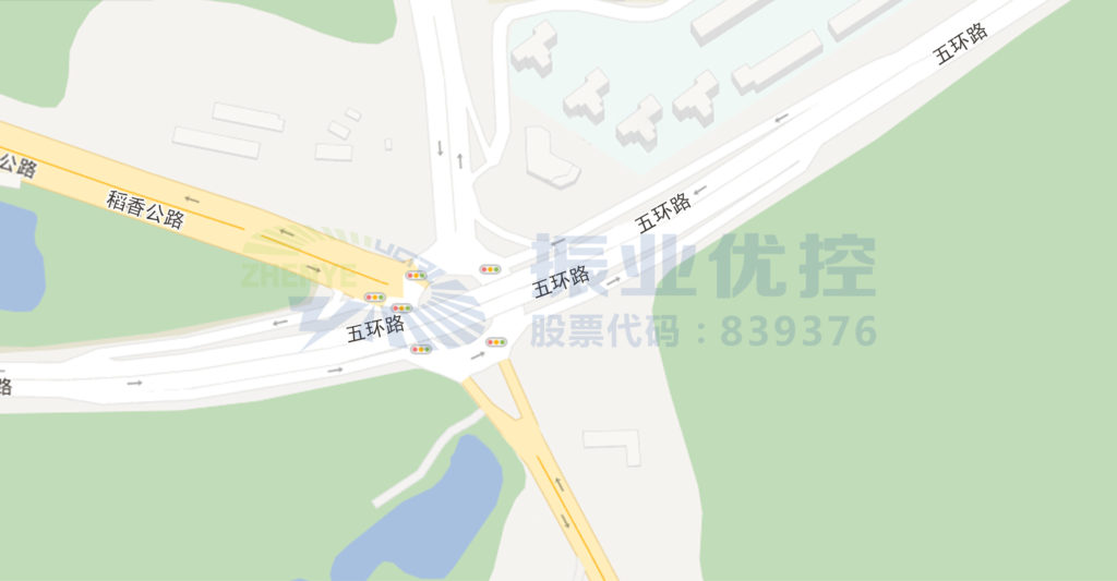 圖1 稻香路-五環(huán)路路口位置圖