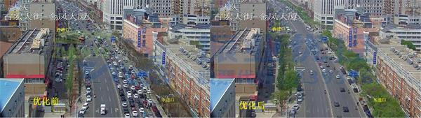 圖9 優(yōu)化前后交通情況對比