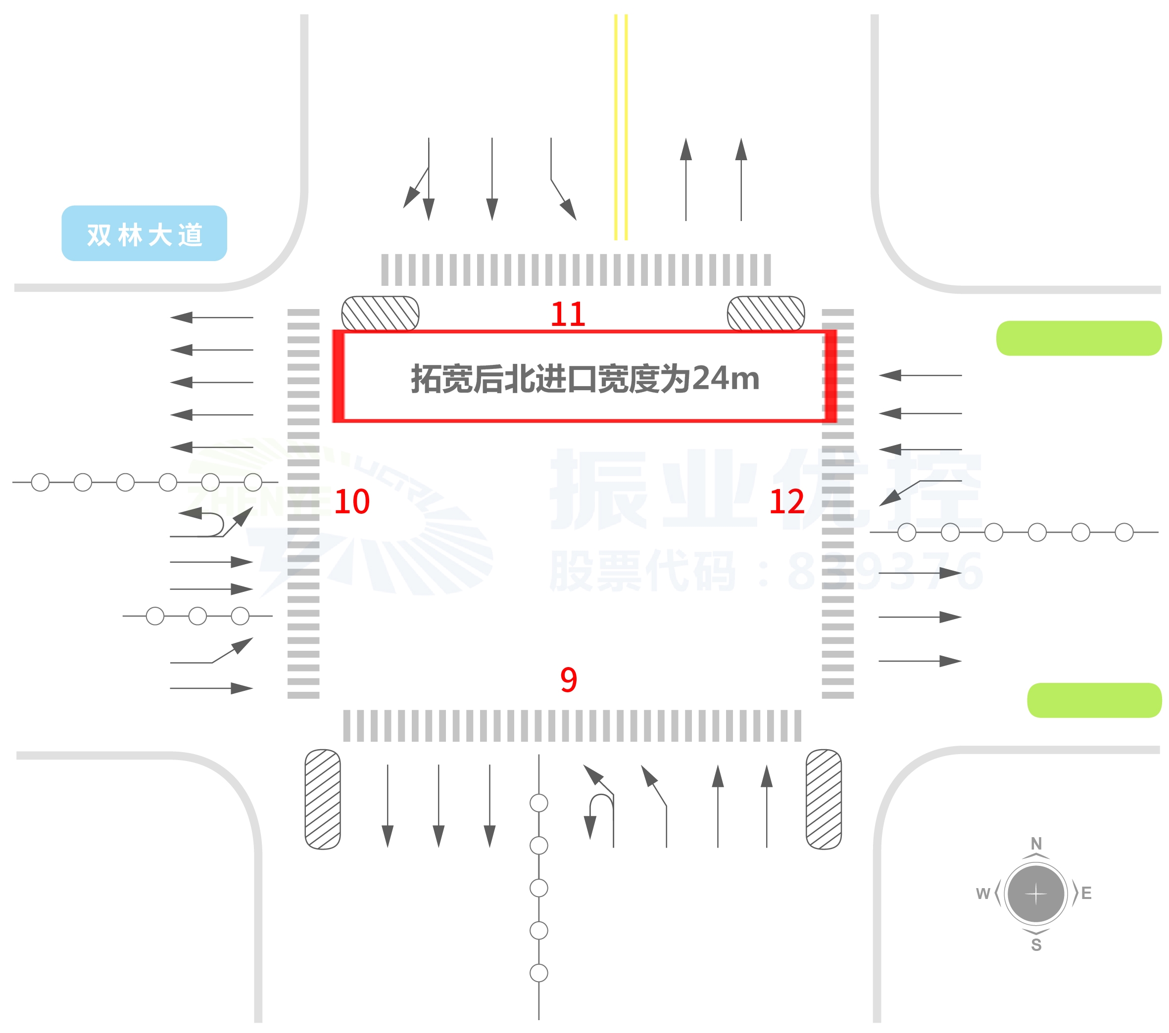 圖8 拓寬后的標(biāo)線情況