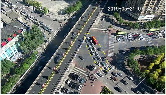 圖3 工業(yè)街東進口被阻車輛