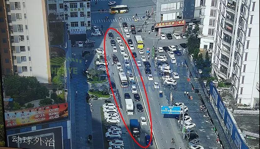 圖5 港口匯太路口東進(jìn)口車輛排隊(duì)過長