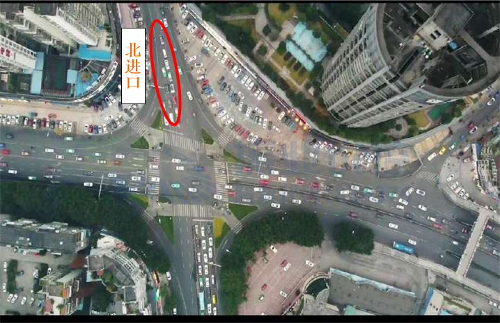 圖12 北進(jìn)口排隊(duì)車輛長度減少(優(yōu)化后)