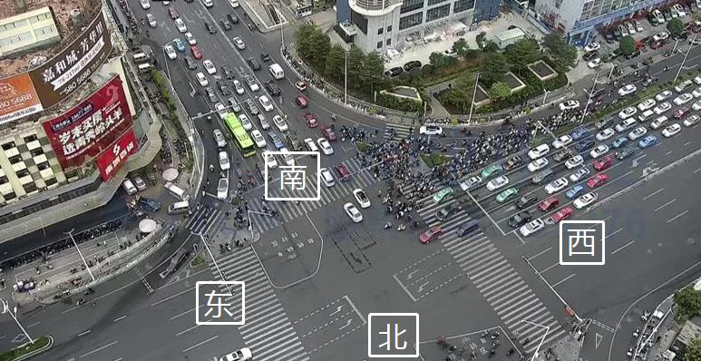 圖18 早高峰路口南出口消散情況改善(優(yōu)化后)