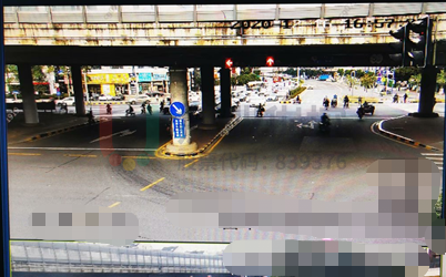 圖3 道路改造前橋底標(biāo)志標(biāo)線圖