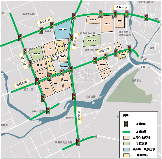圖2 聯(lián)動協(xié)調(diào)區(qū)域重要交通吸發(fā)點分布圖