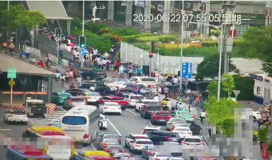 圖9 中山大道-楓葉路交叉口調(diào)整前運行情況