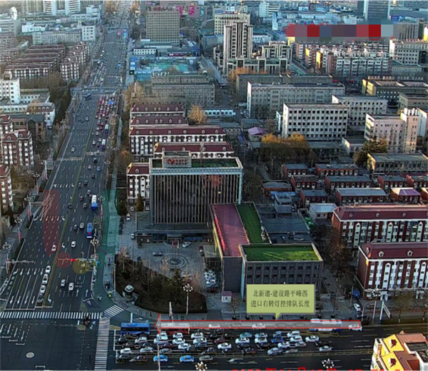 圖4-1 平峰時段北新道-建設(shè)路西進口右轉(zhuǎn)燈控與滅燈排隊長度對比