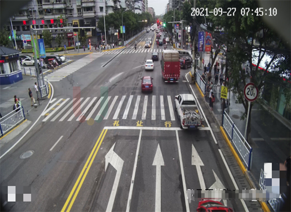 圖10-2 歇馬正街路口標(biāo)線(xiàn)優(yōu)化后效果圖-碚青路（南進(jìn)口）