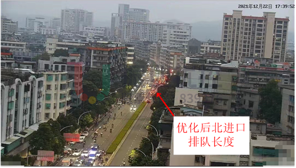 圖8 金砂-汕樟路口北進口排隊長度(優(yōu)化后)