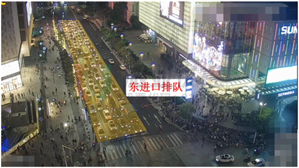 圖17 ?長平-金環(huán)路口東進口排隊情況(優(yōu)化后)