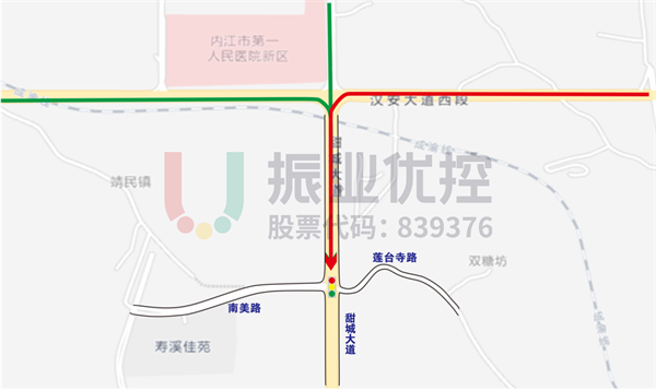 圖1 甜城大道-南美路點(diǎn)位圖