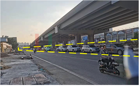 圖12 黃河-華山路口西左轉(zhuǎn)、掉頭車流激增（優(yōu)化前）