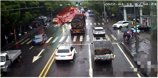 圖3 北進(jìn)口排隊(duì)情況(優(yōu)化前)