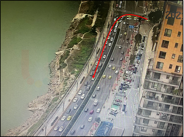 圖2 北濱一路-御峰路支路車流匯入情況